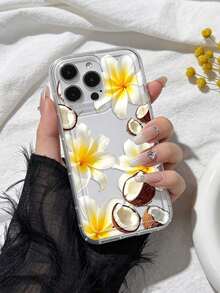 Funda de silicona líquida para teléfono móvil con patrón de flores de hibisco, protección de Body completo, a prueba de golpes y caídas, de goma suave TPU compatible con iPhone / Galaxy - Multicolor 7 - Ver 4