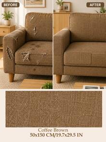 Large Size Linen Cloth Patch, Self-Adhesive Leather Repair Patch, Vinyl Repair Tape, Suitable For Sofa, Car Seat, Damaged Leather Furniture - Flax - View 10