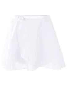 Women's Ballet Skirt: Chiffon Waistband, Adult Dance Skirt, Basic Training Set, One-Piece Shaping Training Skirt White Fall - White - View 6