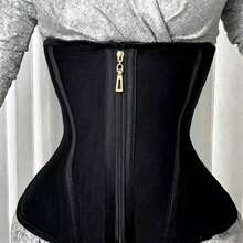 1pc Tight Bustier Corset Waist Cincher - Black - View 2