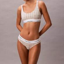 Icon Cotton Modal Lightly Lined Bralette Underwear  Women  Bras + Bralettes  QF8503 - Dunn Plaid+Chalk - 查看 5