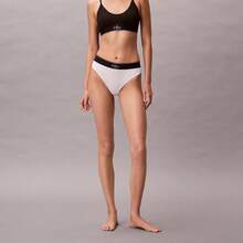 Graphic Monogram Microfiber Stretch Unlined Bralette Underwear  Women  Bras + Bralettes QF8814 - 黑色 - 查看 3