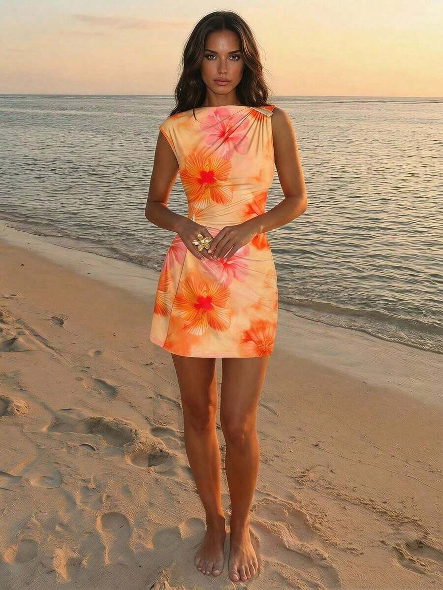 Women Midi Dresses - Multicolor - View 1