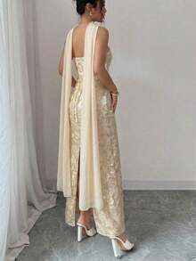Women Midi Dresses - Champagne - View 2