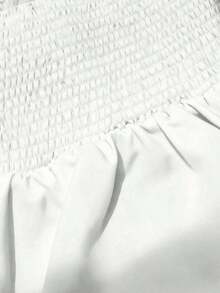 Blusas elegantes para damas, atuendos de vacaciones, blusas negras, blusas negras, blusas para salir, blusas de fiesta, disfraces de carnaval, atuendos de San Valentín para mujeres, blusas de verano, top bandeau, top hombros descubiertos, top - Blanco 2 - Ver 4