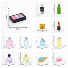 迷你創意仿真化妝品香水眼影唇膏 DIY 景觀裝飾配件 樹脂桌面擺件 娃娃屋裝飾 女性生日禮物 - 圖片色 - 查看 9