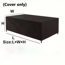 210D Oxford Fabric Outdoor Furniture Cover - Waterproof, Rainproof, Snowproof, Dustproof, Windproof And UV Resistant - With Adjustable Drawstring. Suitable For Patio, Balcony, Villa Backyard And Garden, Fits Most Outdoor Table And Chair Sets - Black - View 15