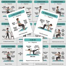 Beginner Friendly Workout Cards - Easy To Follow Exercise Cards, Low Intensity Workouts | Fitness Flash Cards Suitable For Seniors And Inexperienced Users - 30 Pcs Beginner Easy Exercise Card - View 5