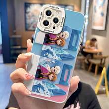 Disney Frozen Elsa Anna Phone Case - Sweet Elsa And Anna Protective Case In Doll‑Style Gift Box Design, Ice And Snow Decor On Blue‑Pink Gradient Background, Compatible With IPhone 17, 16, 15, 14, 13, 12, 11 Pro Series And Galaxy S22, S23, S24, S25 Models, Ideal For Birthdays, Holidays, Anniversaries, Graduation Gifts, Or Any Special Occasion To Surprise Family, Friends, Classmates, And Loved Ones. - màu đen - Xem 5