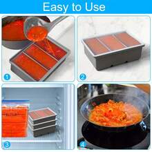 Easy-Release Silicone Cube Of Ice Trays With Lids, Flexible Reusable Large Freezer Molds, 1 Cup Portions For Soups Stews & Sauces, Dishwasher , Perfect For Mother'S Day Father'S Day Gifts & Summer Party Supplies OGS9 - Xem 8