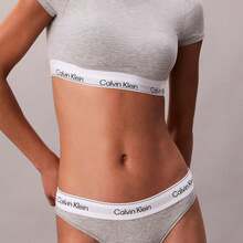Calvin Klein Calvinklein Icon Cotton Modal Lightly Lined T-Shirt Bralette Underwear  Women  Bras + Bralettes QF8495 - Grey Heather - 查看 4