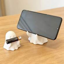 Halloween Ghost Phone Holder, Creative Desktop Ornament, Dual-Use Stand For Phone And Pen Storage - Multicolor - View 2