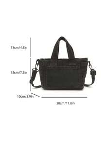 1 buah Tas Selempang/Bahu/Tangan Kompak, Cocok Untuk Jalan-jalan, Bepergian, Belanja, Liburan, Dapat Memmuat Smartphone - Hitam - View 2
