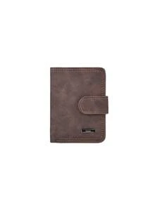SHABILI New Unisex Premium Thin PU Small Wallet Minimalist Student Card Holder Integrated Money Clip - Bronze - View 8