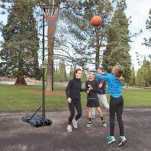 Panier de basket portable, hauteur réglable de 259,08 à 304,8 cm, sans panneau, adapté à une utilisation intérieure et extérieure, pour adolescents et adultes. - noir - Voir 7