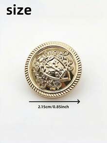 20pcs Golden Vintage Decoration Button Floral Button Plastic Button Hand Sewn Button High-Grade Coat Button Woolen Trench Coat Sleeve Button Suit Button Sweater Kn Button DIY Button - 20Pcs - View 5