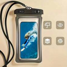 1pc Waterproof Phone Pouch With Floating Airbag, Touch Screen Clear Phone Dry Bag With Neck Strap, Protective Phone Case For Swimming, Rafting, Beach And Rainy Days - Multicolor - View 12