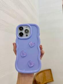 1个奢华闪亮心形手机壳，DIY可定制防震手机套，兼容三星Galaxy A56/A17/S24 Ultra/S24 Plus/S24/S23 Ultra/S23 Plus/S23/S22 Ultra/S22 Plus/S22/S21 Ultra/S21 Plus/S21 FE/S23 FE/S20 FE、17/16E/15/14/13/12/11/X/XS Max/XR、14 Pro/13/13pro/12/12pro，国际版 - 紫色 - 查看 5
