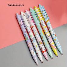 Random 3pcs Cute Bunny Retractable Gel Pens - Black Ink - Multicolor - View 4