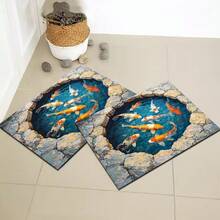 1pc Kitchen Floor Mat, Polyester Drainage Mat, Floor Mat, Doormat, Suitable For Kitchen, Living Room, Entrance, Balcony, Home Decor, Stain Resistant, Coffee Shop, Bar, Holiday, Party, Bedroom, Pet Mat, Bathroom Decor, Room Decor, Kitchen Decor - Multicolor - View 13