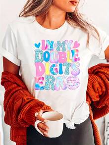 Camiseta de mujer para primavera y verano - Blanco - Ver 7