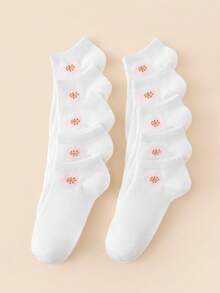 10 Pairs Women's Solid Color Ankle Socks - Multicolor - View 5