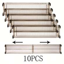 4/8pcs Drawer Divider Set, Adjustable Plastic Grid Storage Box, Suitable For Organizing Underwear, Socks And Other Household Items, Desktop And Drawer Storage Organizer - Multicolor - View 7