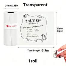 1/2 Roll 57mm X 3.5m Continuous Colored Self-Adhesive Thermal Printing Paper, Holographic Laser Thermal Label Paper Suitable For Mini Meow Machine/Ailibear Color Wrong Question Printing Sticker Paper Roll, Self-Adhesive Label Photo Paper - 57mm Printing Paper - View 7