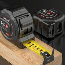 1pc Thick Hardened Steel Tape Measure, Wear-Resistant And Shockproof Sturdy Shell. Clear High-Precision Markings, Non-Fading. Flexible Retractable Design With Smooth Self-Locking Function For Convenient Use. Compact Portable Size, Suitable For Home Decoration, Construction, Woodworking And Daily Measurement, A Practical Essential Handtool. - Tape Measure - View 9