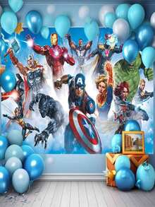 Chủ đề Marvel Avengers League, Vải nền Marvel, Đồ trang trí và phụ kiện chuẩn bị tiệc sinh nhật, Trang trí tường nền, Phông nền chụp ảnh sinh nhật, Vải phông nền chụp ảnh ngang, Đồ trang trí tiệc sinh nhật - Nhiều kiểu dáng - Xem 4