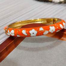 Brazalete de alta calidad con flor pequeña de esmalte cloisonné - Exquisitas florecillas - Ver 4