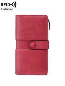 RFID Blocking Ultra-Thin Bifold Wallet, Multi-Function Credit Card Holder, Unisex, Quick-Snap Flap Design, Button Closure RFID Shielding Large Capacity Bifold Card Holder, With Zipper Pocket And Multiple Card Slots, Can Hold Credit Cards/IDs/Cash, Business Casual Multi-Card Slot Zipper Wallet, Suitable For Daily Shopping Use. - Multicolor - View 18