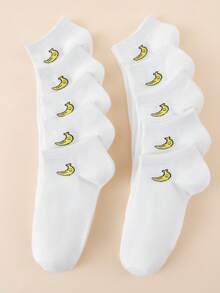 10 Pairs Women's Solid Color Ankle Socks - Multicolor - View 7