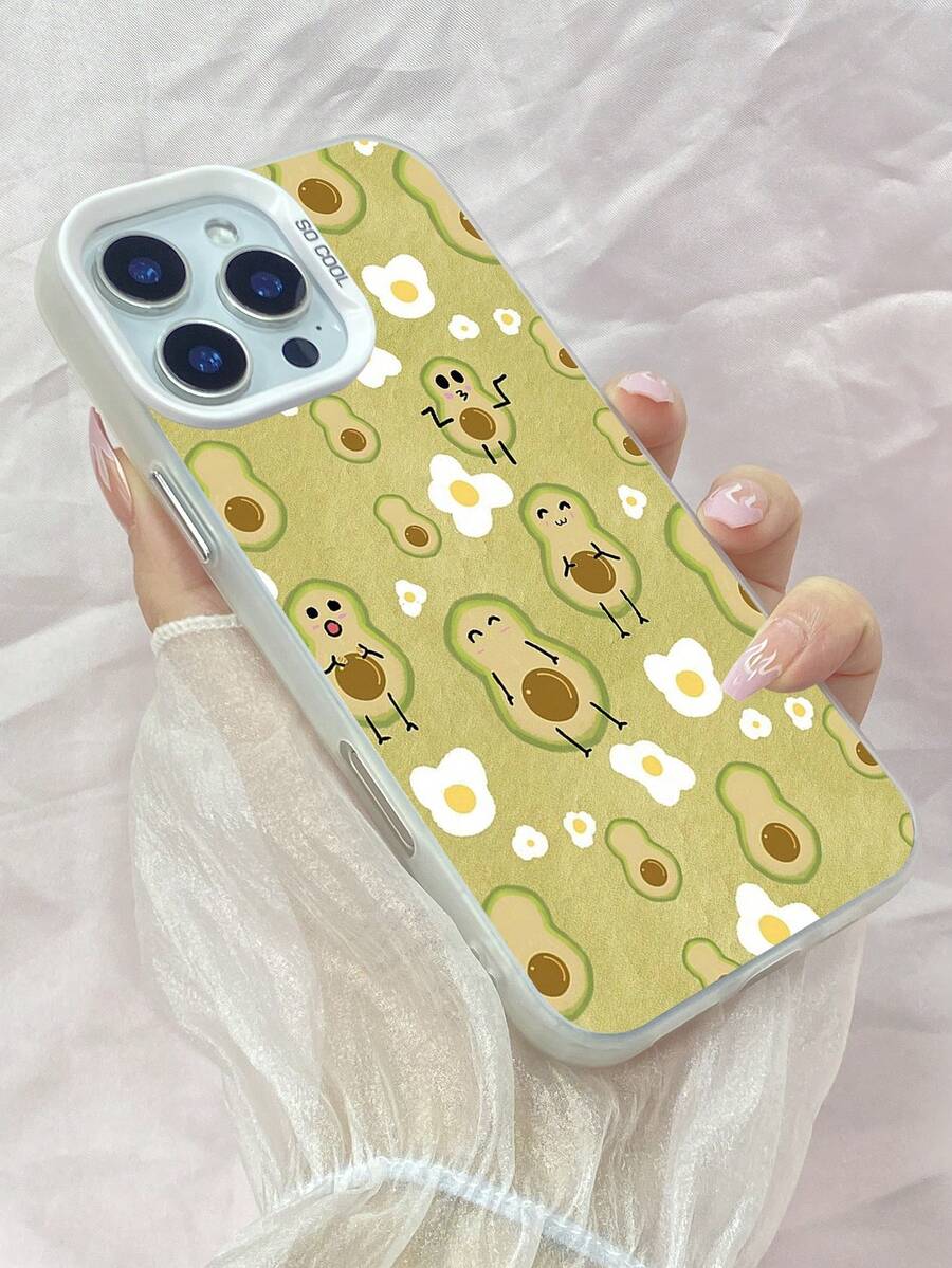 LY1159 Avocado And Egg Phone Case,Case For IPhone 11 12 13 14 15 16 17 Pro Max 7 8 14 15 16 Plus Air 16e XR A06 A12 M12 F12 A13 A04S A15 A16 A24 M34 A34 A25 A32 A35 A55 A54 A50 Pura 70 Pro Ultra For Honor 90 GT Magic6 Magic7 Pro X5 Plus X5B Pro Plus 14C 14R 12C 9 9A Mi 15 14 13 12 Ultra 15S Pro For Pixel 6A 7A 7 8 Pro For Moto G34 G54 G84 G86 G05 G10 G24 G13 G14 G15 G22 G35 G56 For Y17 Y35 Plus Y36 Y37 For A5 Pro 5G A58 A35 2021 A72 A96 A97 A32 A55 A57 A16 Reno10 Reno11 Reno12 Reno13 Reno14 Reno7 Pro Plus Find X8 Ultra X8s Plus, Fashion Slim Matte Soft TPU Shockproof Bumper Phone Cover IMD Hard PC - 銀色 - 查看 1