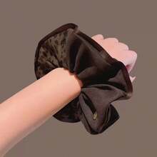 Dây buộc tóc Scrunchie họa tiết da báo mới, kẹp giữ đuôi ngựa/búi tóc thanh lịch, Scrunchie polyester xếp ly bèo ghép họa tiết da báo phong cách thường ngày, phù hợp cho mọi mùa - Nhiều màu - Xem 5