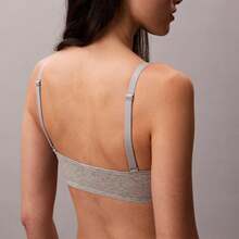 Calvin Klein Calvinklein Heritage Classic Cotton Stretch Lightly Lined Bandeau Bralette Underwear  Women  Bras + Bralettes QF8710 - Grey Heather - 查看 4