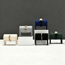 1 pieza Soporte de exhibición de reloj de fibra ultra fina, soporte de reloj, soporte de exhibición de pulsera, collar y joyería, y accesorio de fotografía, adecuado para hombres y mujeres como regalo festivo y almacenamiento de joyería - Soporte para pulsera/reloj - Ver 1