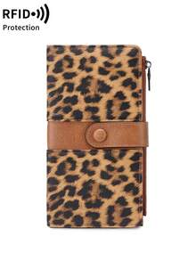 RFID Blocking Ultra-Thin Bifold Wallet, Multi-Function Credit Card Holder, Unisex, Quick-Snap Flap Design, Button Closure RFID Shielding Large Capacity Bifold Card Holder, With Zipper Pocket And Multiple Card Slots, Can Hold Credit Cards/IDs/Cash, Business Casual Multi-Card Slot Zipper Wallet, Suitable For Daily Shopping Use. - Multicolor - View 14