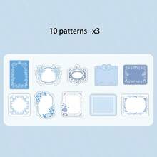 1 Kotak Isi 30 Lembar Memo Pad Berpinggiran Timbul Bergaya Vintage, Kertas Alat Tulis Dekorasi Bunga & Pita, Cocok Untuk Menulis Jurnal, Scrapbooking DIY - BQ1059 - View 8