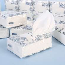 1/5/10/20/30/50pcs Elegant Floral Tissue Paper Set, Soft Wedding Birthday Party Favors, Printed With "May You Shed Tears Of Joy" Text, Suitable For Brides, Grooms And Guests, Decorative Tabletop Display, Applicable For Wedding Favors - A - View 1