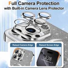 1pc Hadaasi Silver Color Phone Case Compatible With Apple 17 Pro Max 17e, Glitter Transparent Magnetic Phone Case With Camera Lens Protector [Compatible With MagSafe], Shiny Electroplated Soft TPU Ultra-Thin Shock-Proof Protective Cover, Women Version - Purple - Silver - View 5
