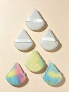 四件套化妆工具套装，包含1支扁平粉底刷和3个三角粉扑，打造完美底妆和定妆粉底液。 - 黑色 - 查看 5