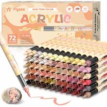 1 pieza Marcador de tono de piel a base de alcohol, control inteligente de tinta, set de 12/24/36/48/72 colores, herramienta de dibujo profesional para pintura, graffiti, colorear, regalo para fiestas, esencial para volver a la escuela - Multicolor - Ver 3