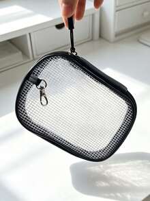 Transparent Rectangular Coin Purse, Multi-Functional PVC Hanging Bag, Portable Cosmetic Storage Bag, Multi-Functional Hanging Bag, Mini PVC Lipstick Bag, Travel Portable Storage Bag, Student Earphone & Key Bag - Multicolor - View 17