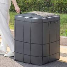 Large Capacity Storage Bag, Suitable For Quilts, Sheets, Clothes, And Underwear - Portable, Lightweight With Zipper And Handles, Easy To Carry, Laundry Basket, Under-Bed Storage - Black - View 10