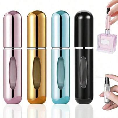 Bộ 1/3/5/10/15/20 chai xịt nước hoa cầm tay - Chai xịt hợp kim nhôm chống rò rỉ 5ml, thích hợp cho du lịch, dễ dàng nạp lại.