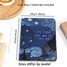 漩渦、星球、星星圖案，1件翻蓋式平板電腦保護殼附筆槽，適用於 Honor 8/9/10、Honor X8/X8A/X9/X8Pro/X9Pro/X9A/V8 Pro/GT 11.5吋、Matepad Pro/Matepad SE 11/Matepad 11、Apple 10th Gen/ 11 2025 (A16)、A9/A9+/A11/S11/S10 FE+ 及其他熱門機型 - 彩色 - 查看 5