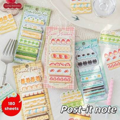 Fita adesiva decorativa Washi com 1800 unidades, estampa fofa de sobremesas e frutas - Ideal para adesivos, artesanato, diários, projetos DIY, artigos de papelaria e presentes.