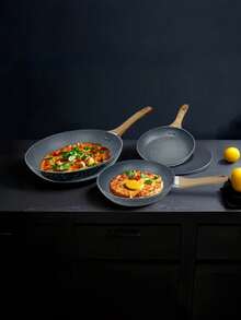 Maifan Stone Non-Stick Frying Pan Set, Easy To Clean, Physical Non-Stick Technology, No Burnt Food, Scratch-Resistant, Multi-Size Options Available, Ideal For Cooking Eggs, Pancakes, Steak, And Daily Meals, Kitchen Cookware, Home Cooking, Back To School - View 6