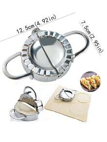 2/1 Pc Stainless Steel Dumpling Press Maker Mold, Labor-Saving Easy Press Dumpling Wrapping Tool, Practical Kitchen Gadget For Household Daily Food Making - Multicolor - View 7